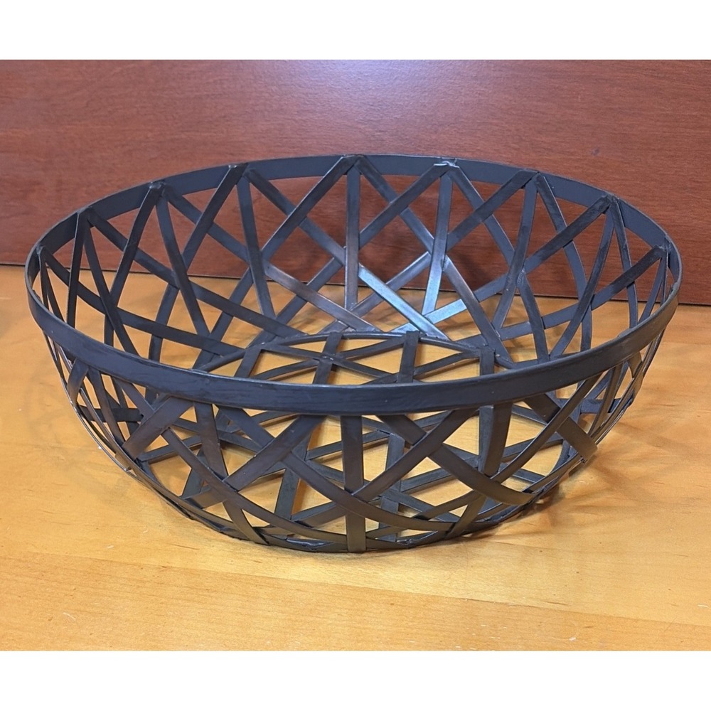 Decorative Bowl Brushed Bronze Color Classic Sturdy Fruit Bowl Basket